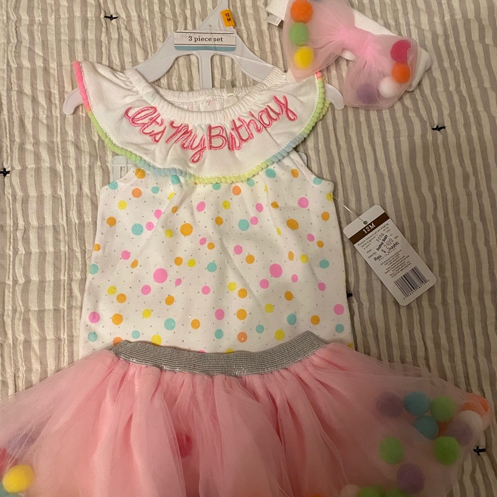 Adorable first birthday outfit new with tags!